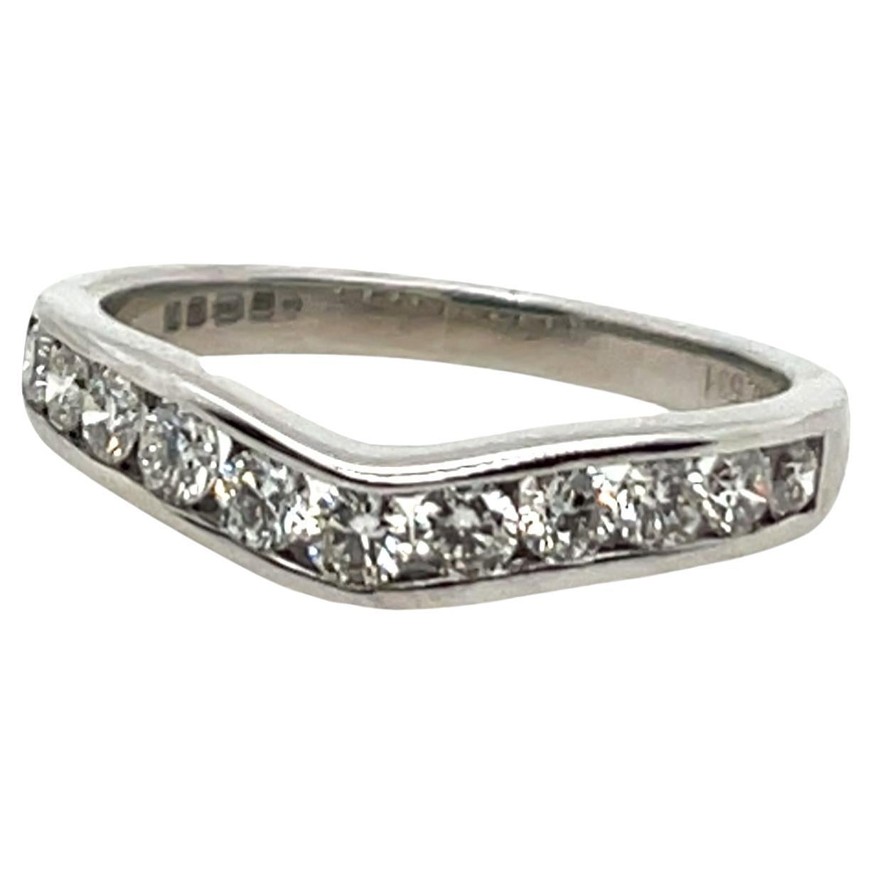 Anello Eternity Diamond in oro bianco 14ct, con diamanti naturali da 0,45ct