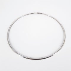 14ct White Gold Omega Necklace