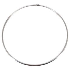 14ct White Gold Omega Necklace