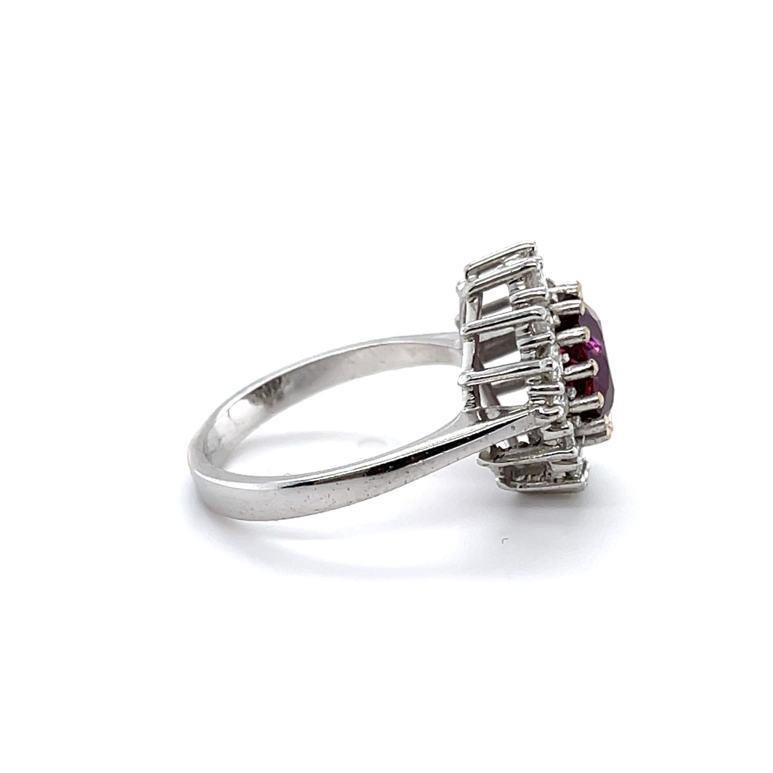 For Sale:  14ct White Gold Ruby and Diamond Ring 2