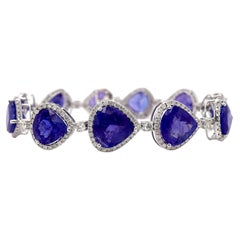 Bracciale in oro bianco 14CT con tanzanite e diamanti