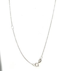 14 Karat Weißgold Tansanit & Diamant-Anhänger Hängeleuchte an 18" Kette