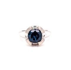14ct White Gold & Topaz Ring "Globe"
