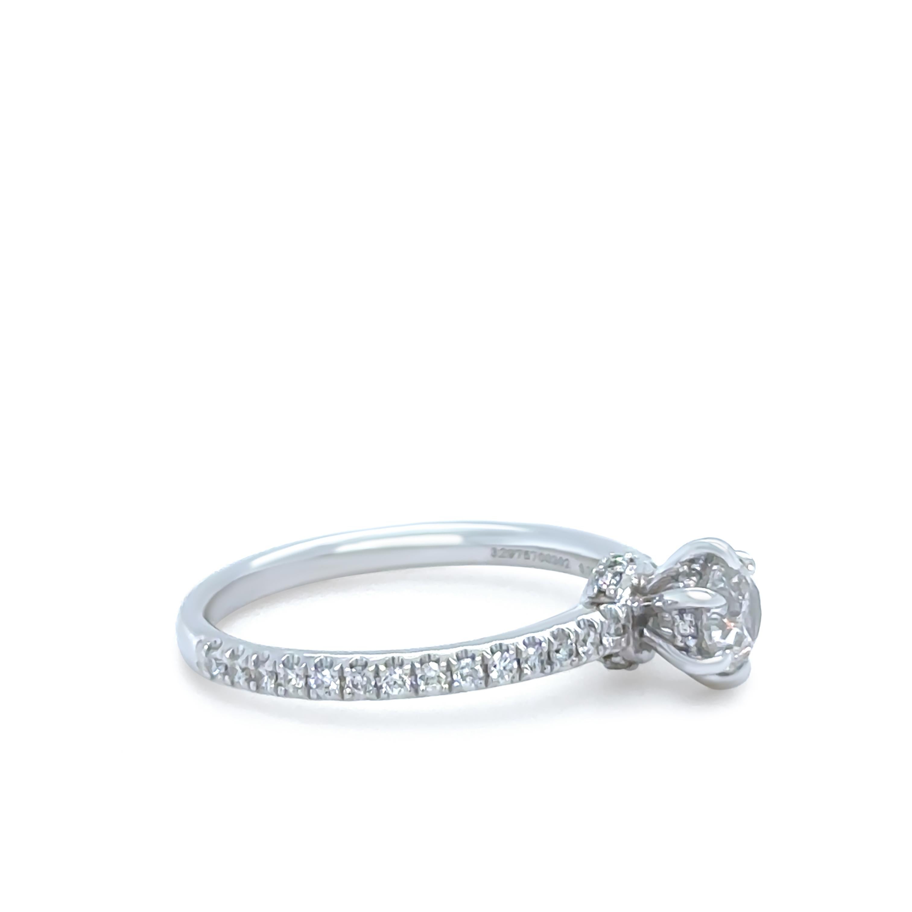 Women's 14ct White & Rose Gold Diamond Halo Ring 1.15ct For Sale