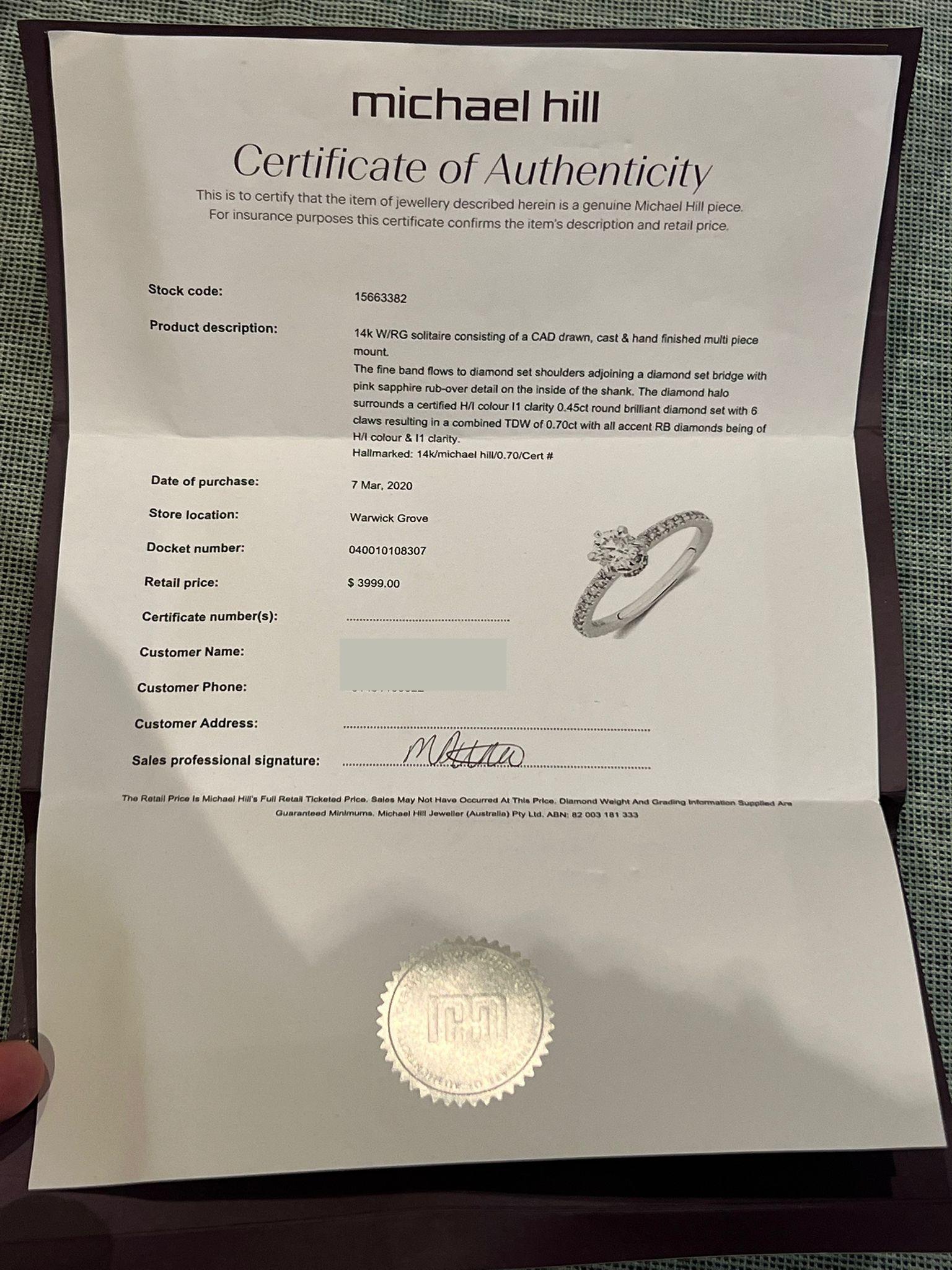 14ct White & Rose Gold Diamond Halo Ring 1.15ct For Sale 3