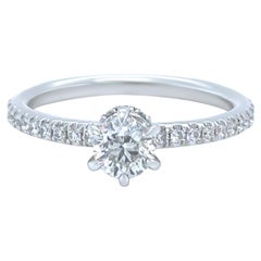 14ct White & Rose Gold Diamond Halo Ring 1.15ct