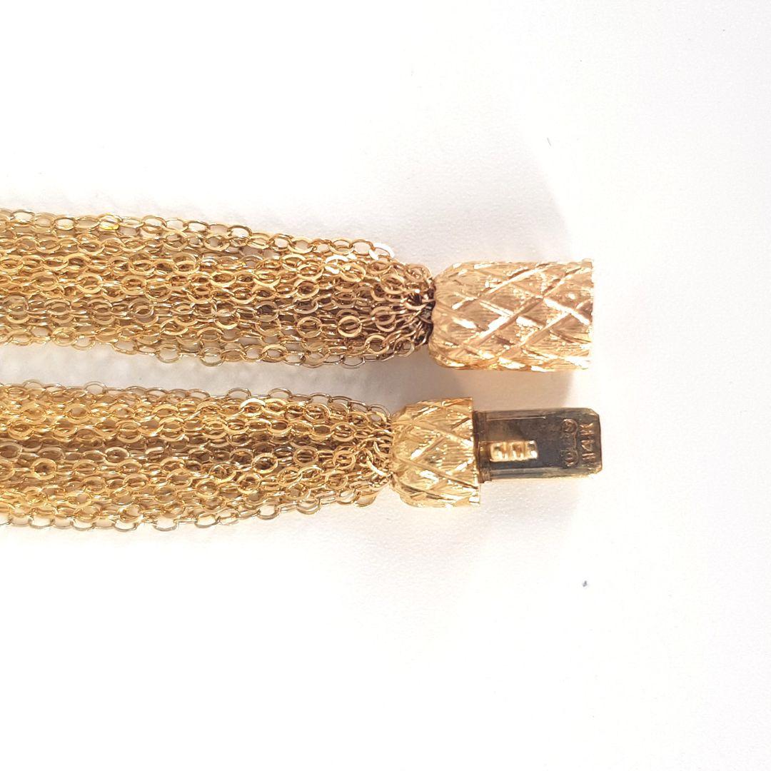 14k gold multi strand necklace