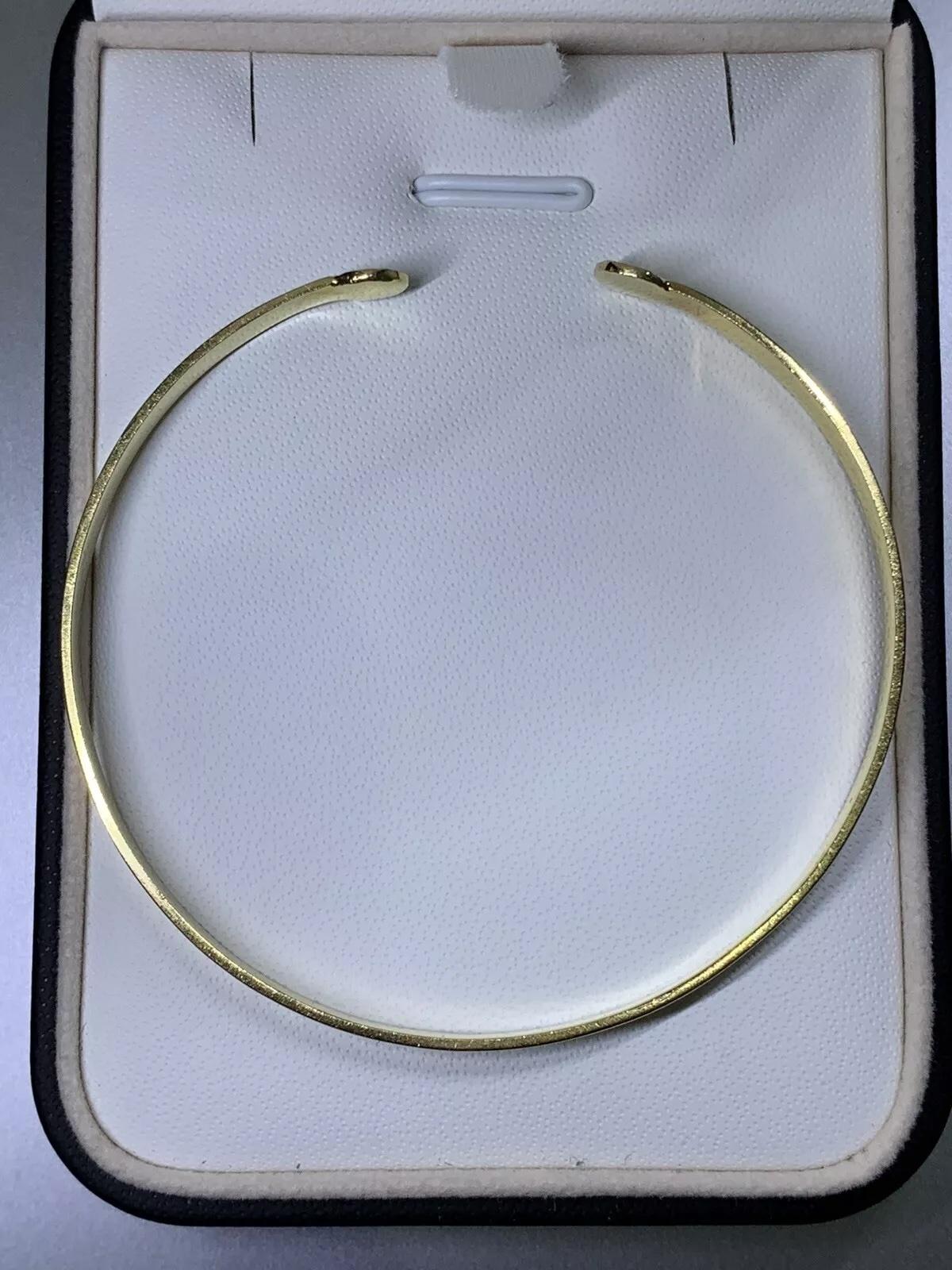 Modern 14ct yellow gold chunky bangle bracelet 10.9g 4.20mm For Sale