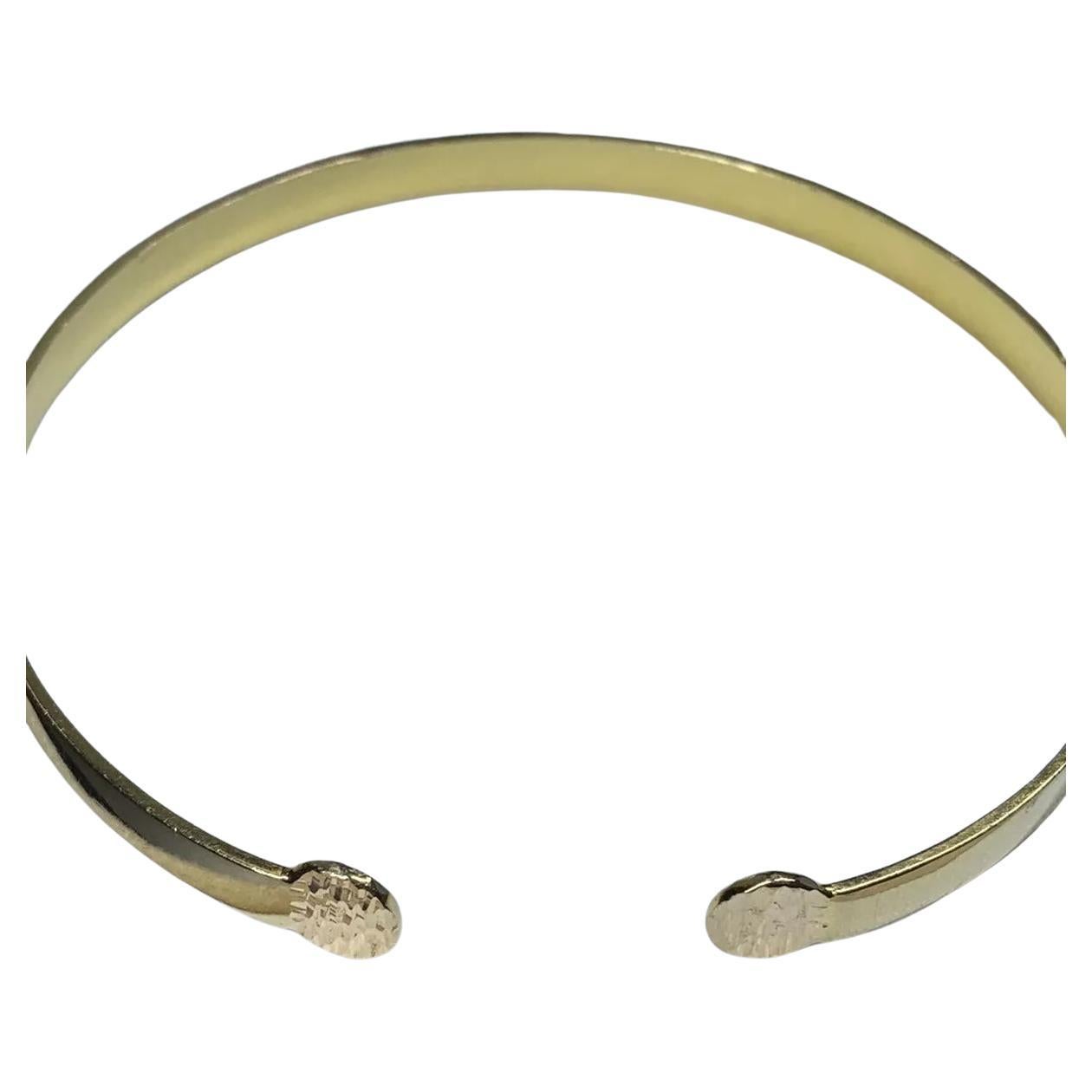 14 Karat Gelbgold klobiger Armreif Armband 10,9 g 4,20 mm