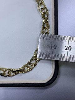 14ct yellow gold chunky chain bracelet Italian