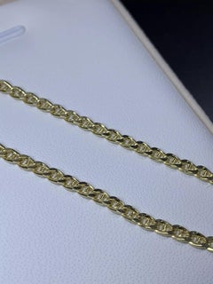 14ct Yellow gold chunky Cuban bracelet 4.0g.