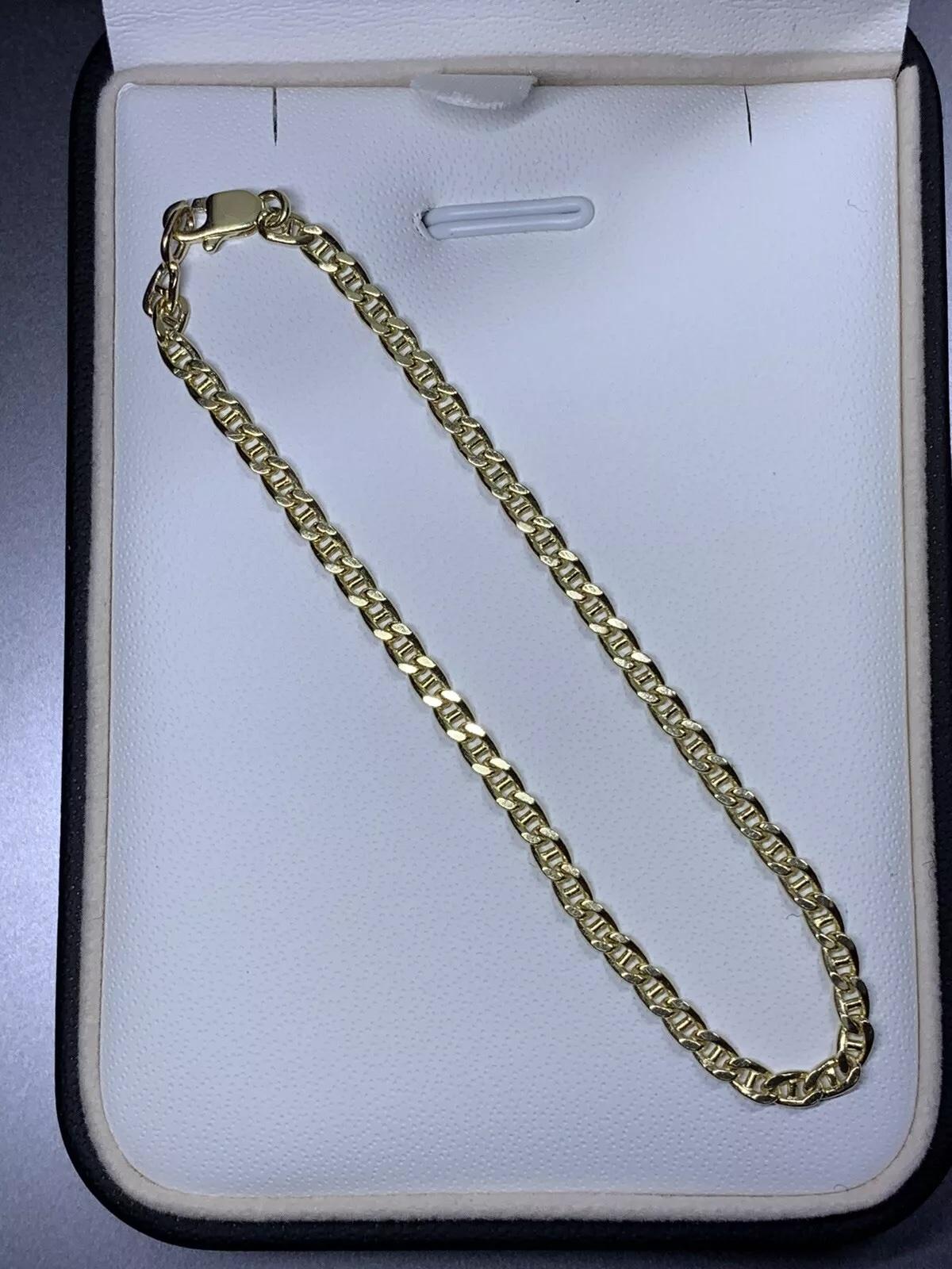 da uomo o donna Bracciale cubano in oro giallo 14ct 4,0g. in vendita