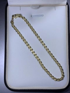 14ct Yellow gold chunky Cuban bracelet 4.0g.
