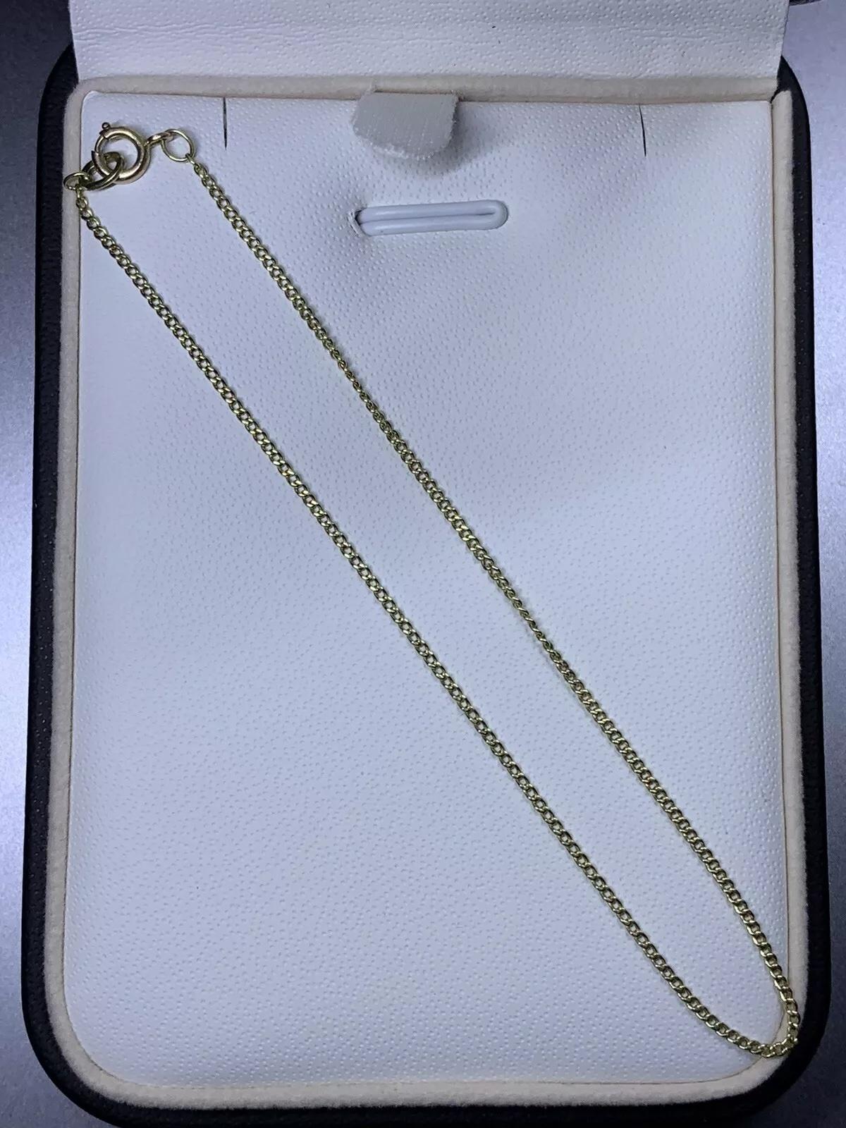 14ct Yellow gold Cuban link bracelet.