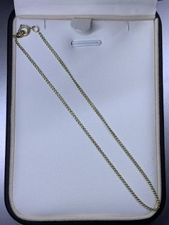 14ct Yellow gold Cuban link bracelet.