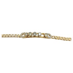 14 Karat Gelbgold Diamantarmband mit 5 abnehmbaren runden Diamanten, 1,20 Karat
