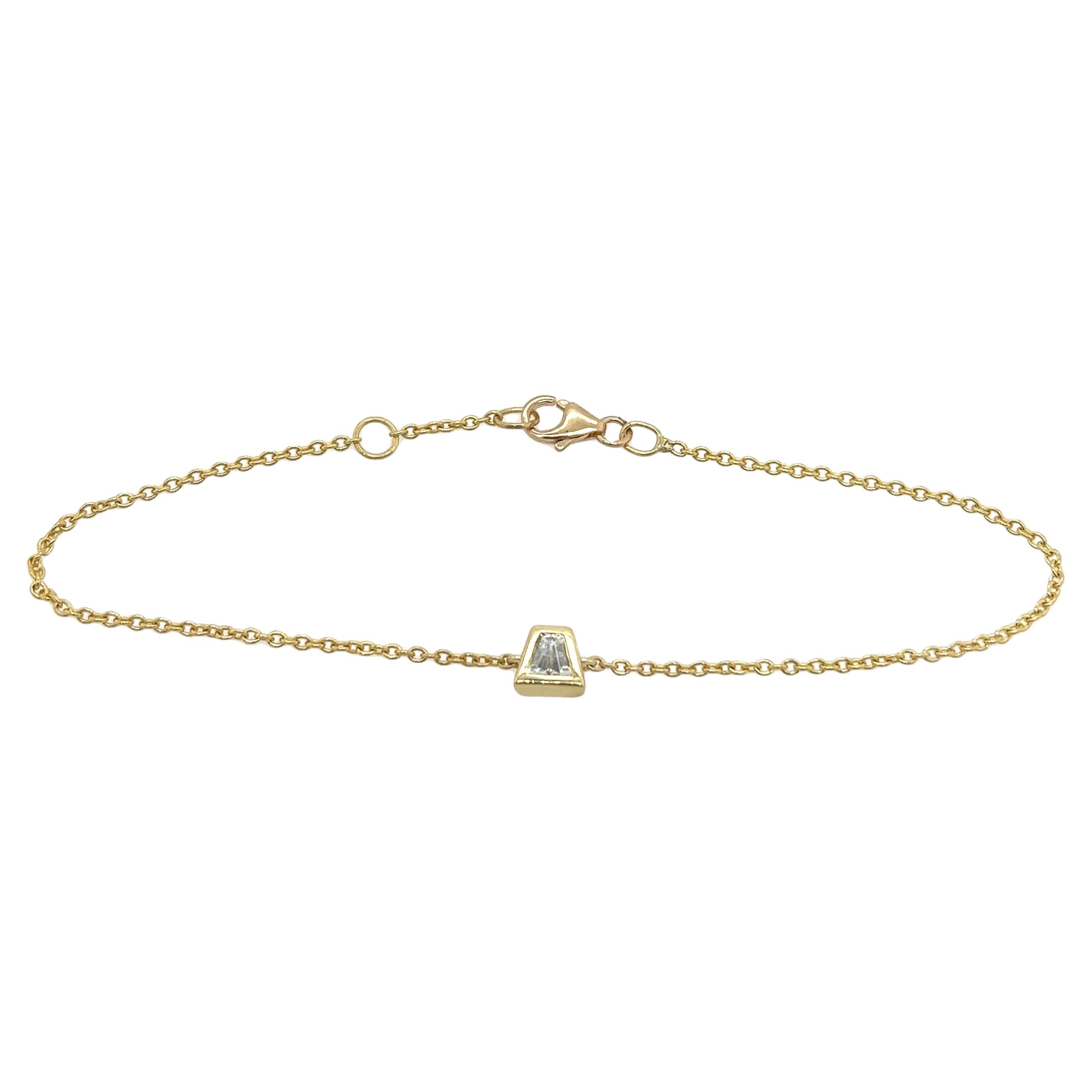 14ct Yellow Gold Diamond Set Bracelet, 0.20ct Diamond