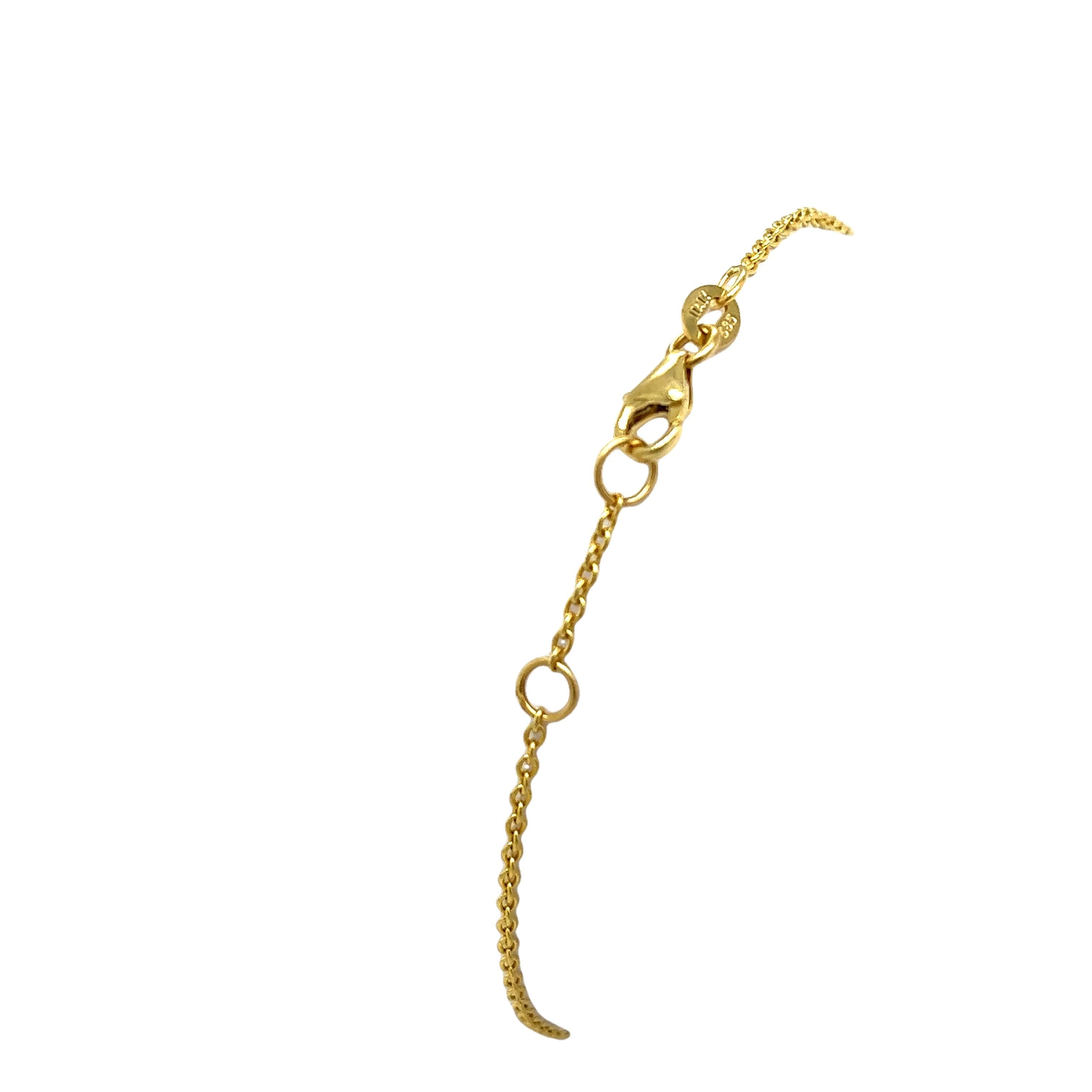 Taille carrée Bracelet en or jaune 14 carats serti de diamants de forme carrée de 0,28 carat en vente