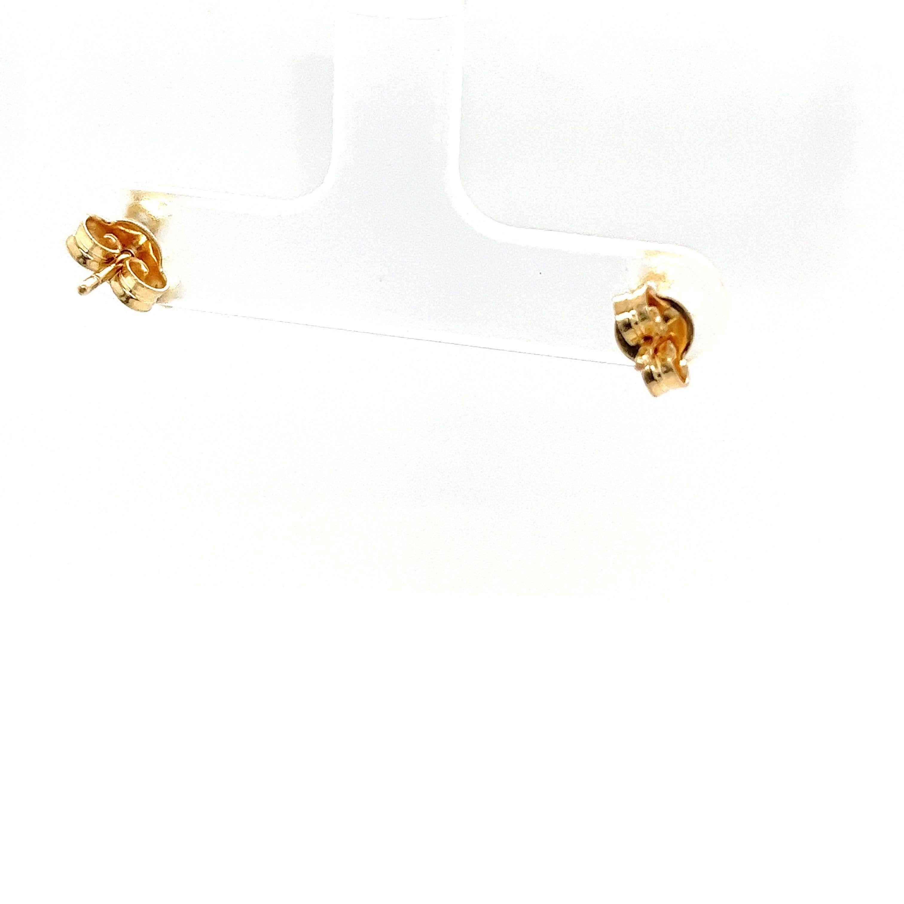 Clous d'oreilles en or jaune 14 carats sertis de diamants naturels de 0,26 carat Pour femmes en vente