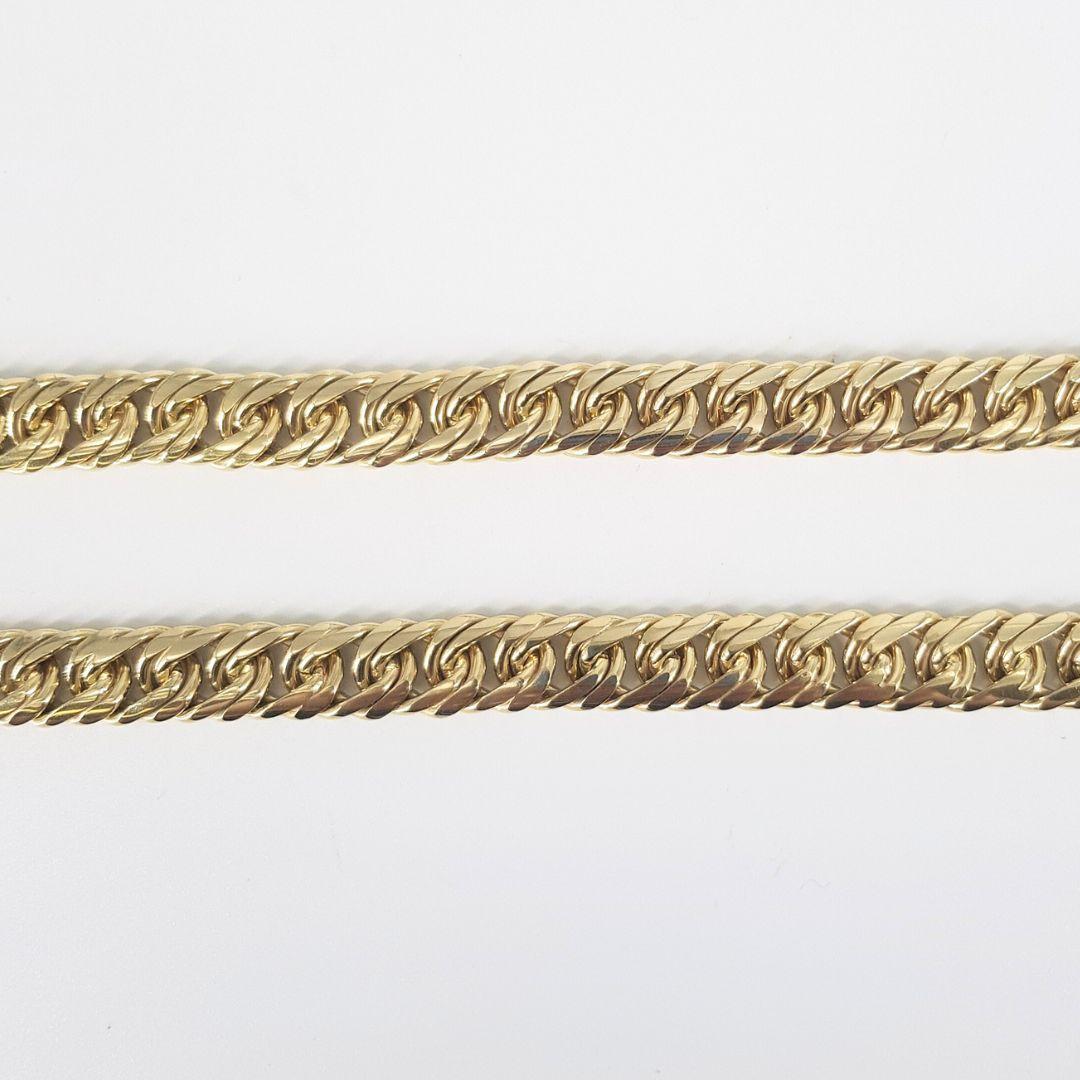 14ct Yellow Gold Double Curb Link Chain In Excellent Condition For Sale In Cape Town, ZA