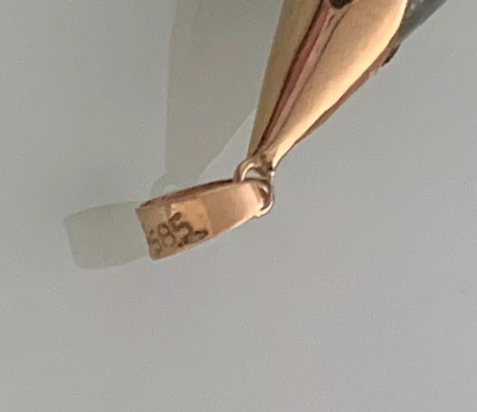 da uomo o donna Ciondolo di giada in oro giallo 14ct in vendita