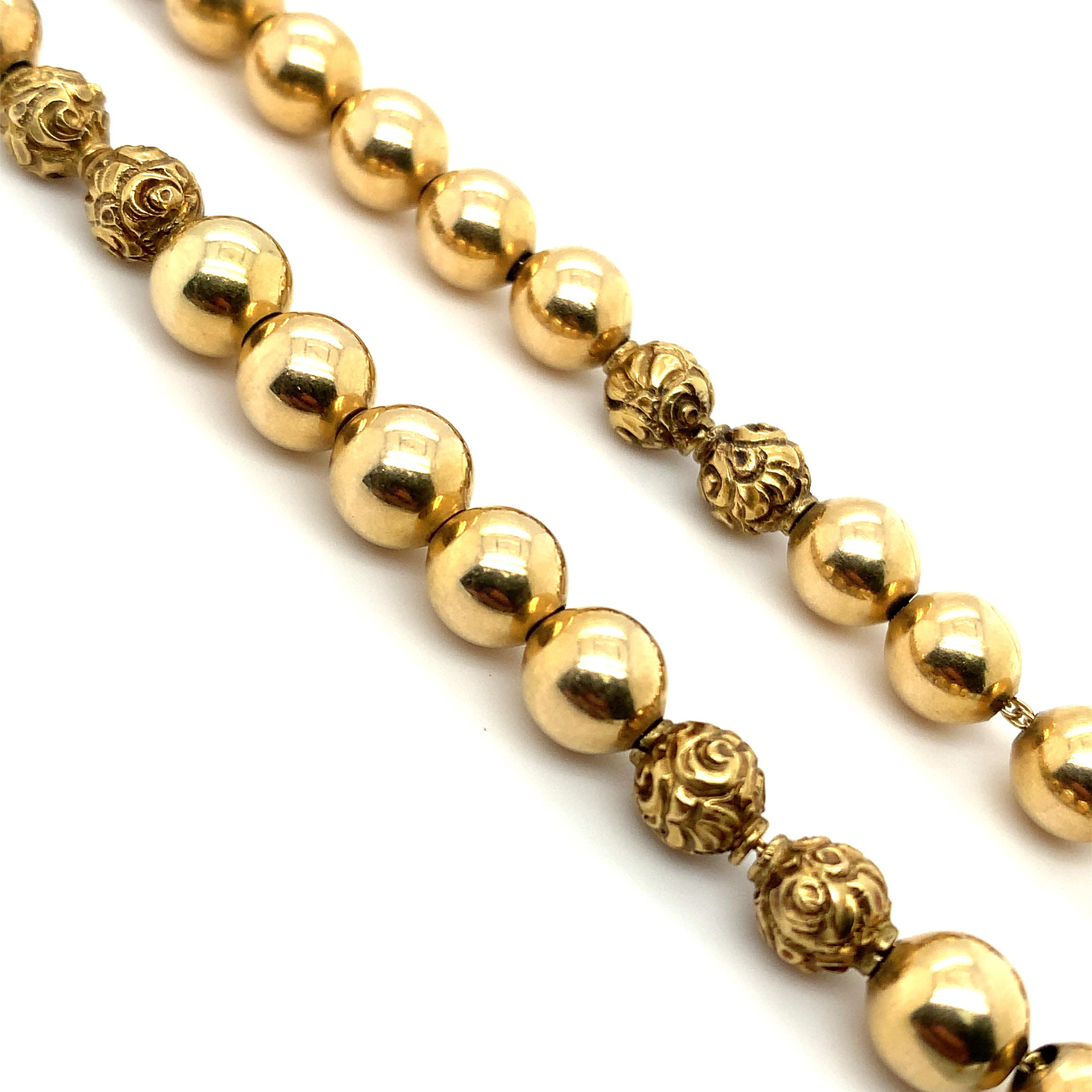 14ct Yellow Gold Muslim Islamic Tasbih Misbaha Prayer Beads Bracelet For Sale 2
