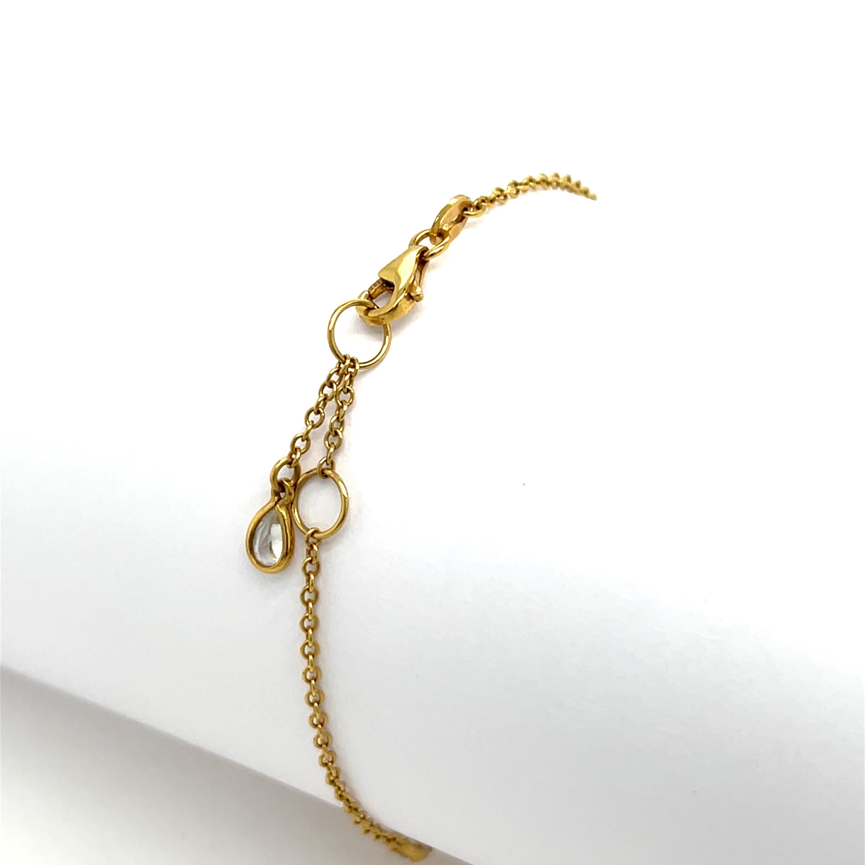 Round Cut 14ct Yellow Gold Natural Diamonds Bracelet For Sale