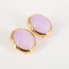 14ct Gelbgold Oval Mondstein Ohrstecker und Ring