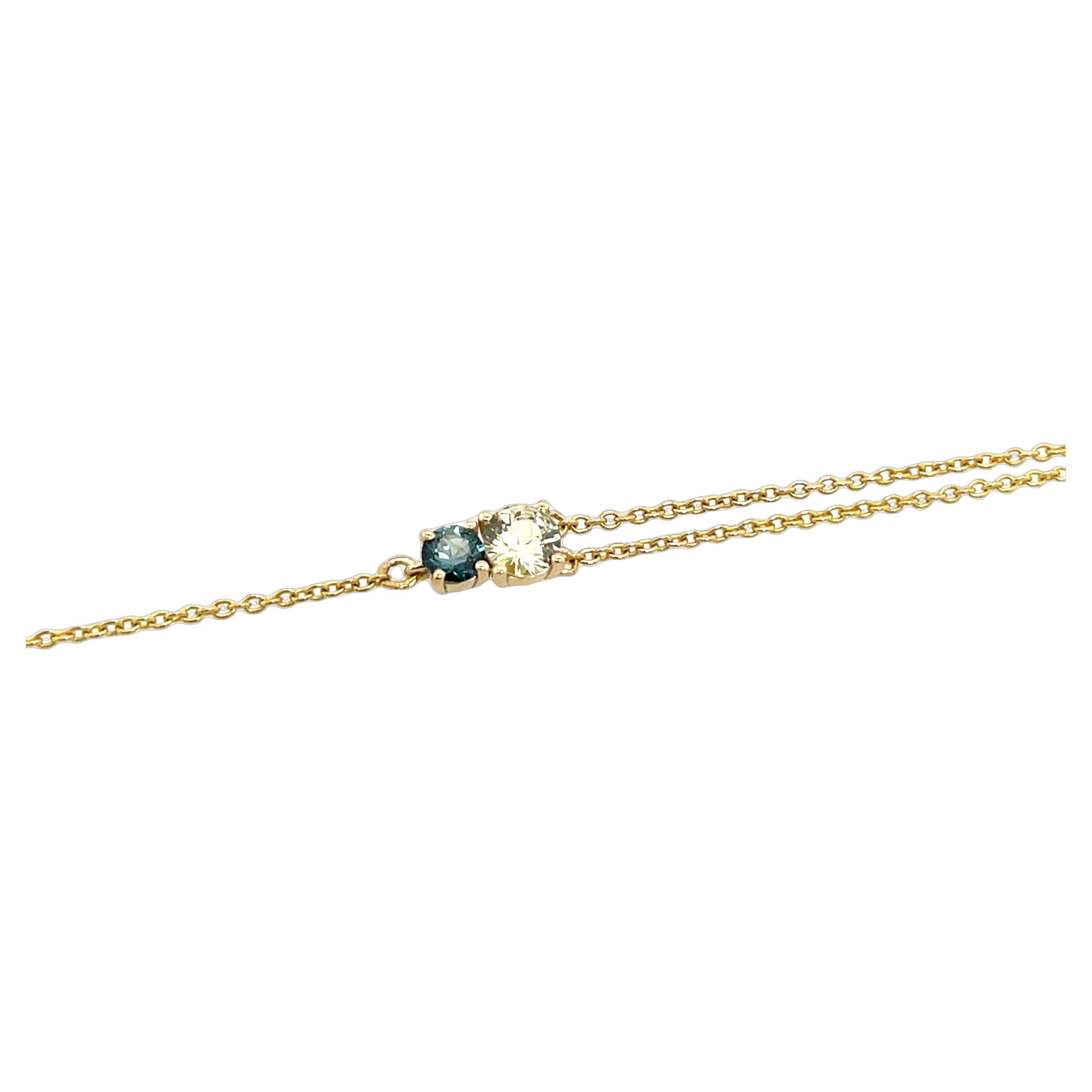 14ct Yellow Gold Sapphire Bracelet