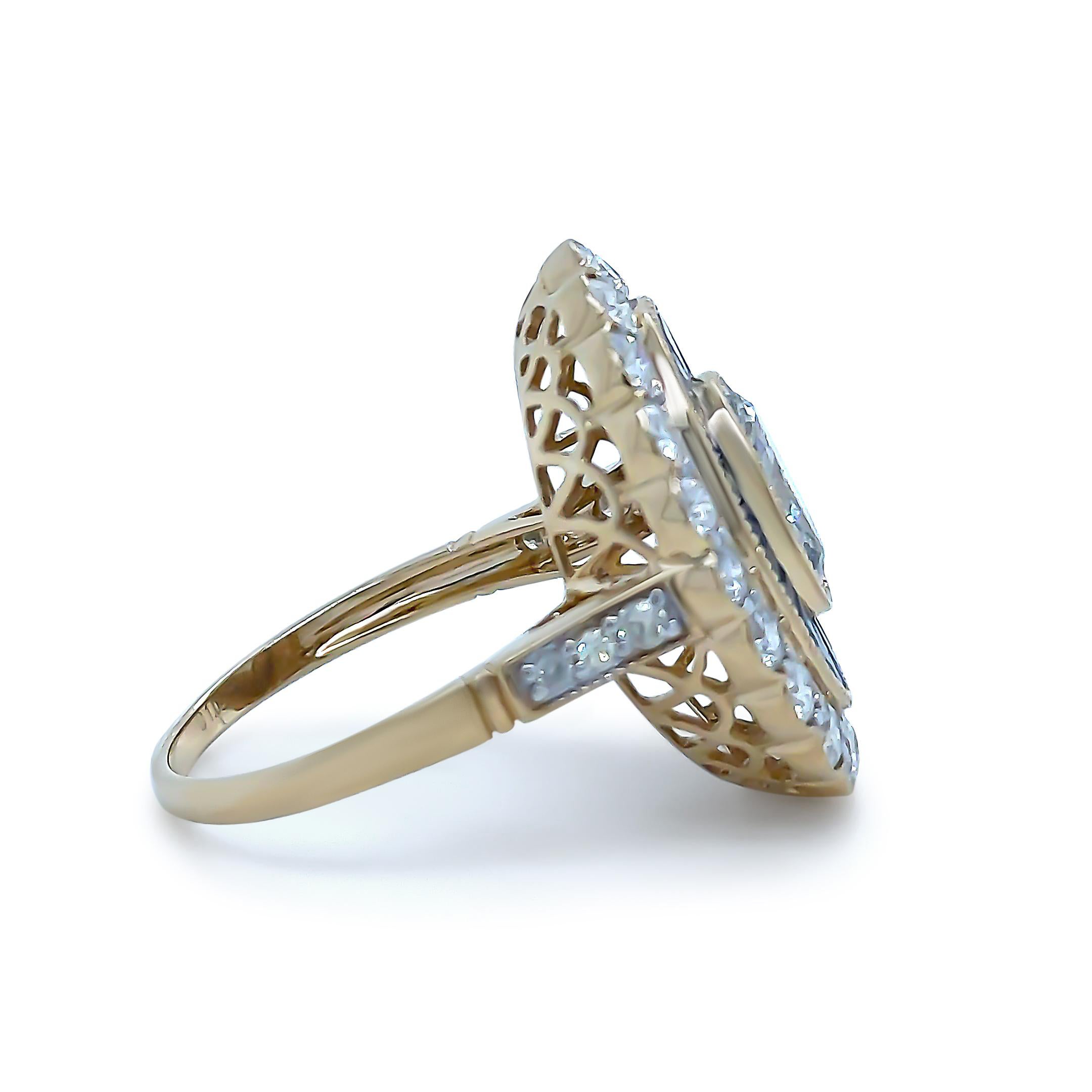 Women's 14ct Yellow Gold Sapphire & Diamond Set 