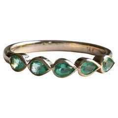 14K 0.5 CTW Emerald Ring, Oval Emerald Ring