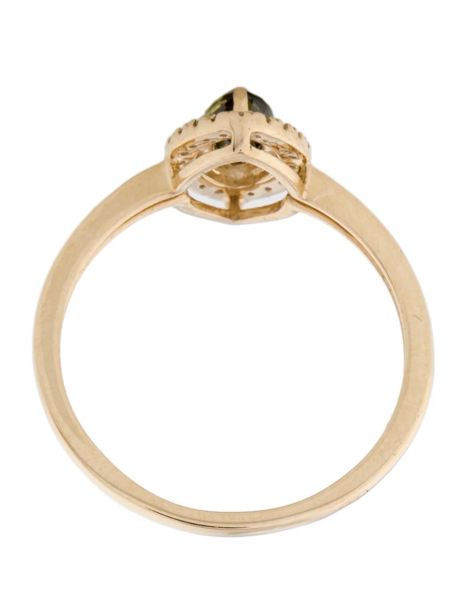 Bague cocktail de 14 carats avec saphir vert marquise et diamants 0,50 carat, taille 7 Neuf - En vente à Holtsville, NY
