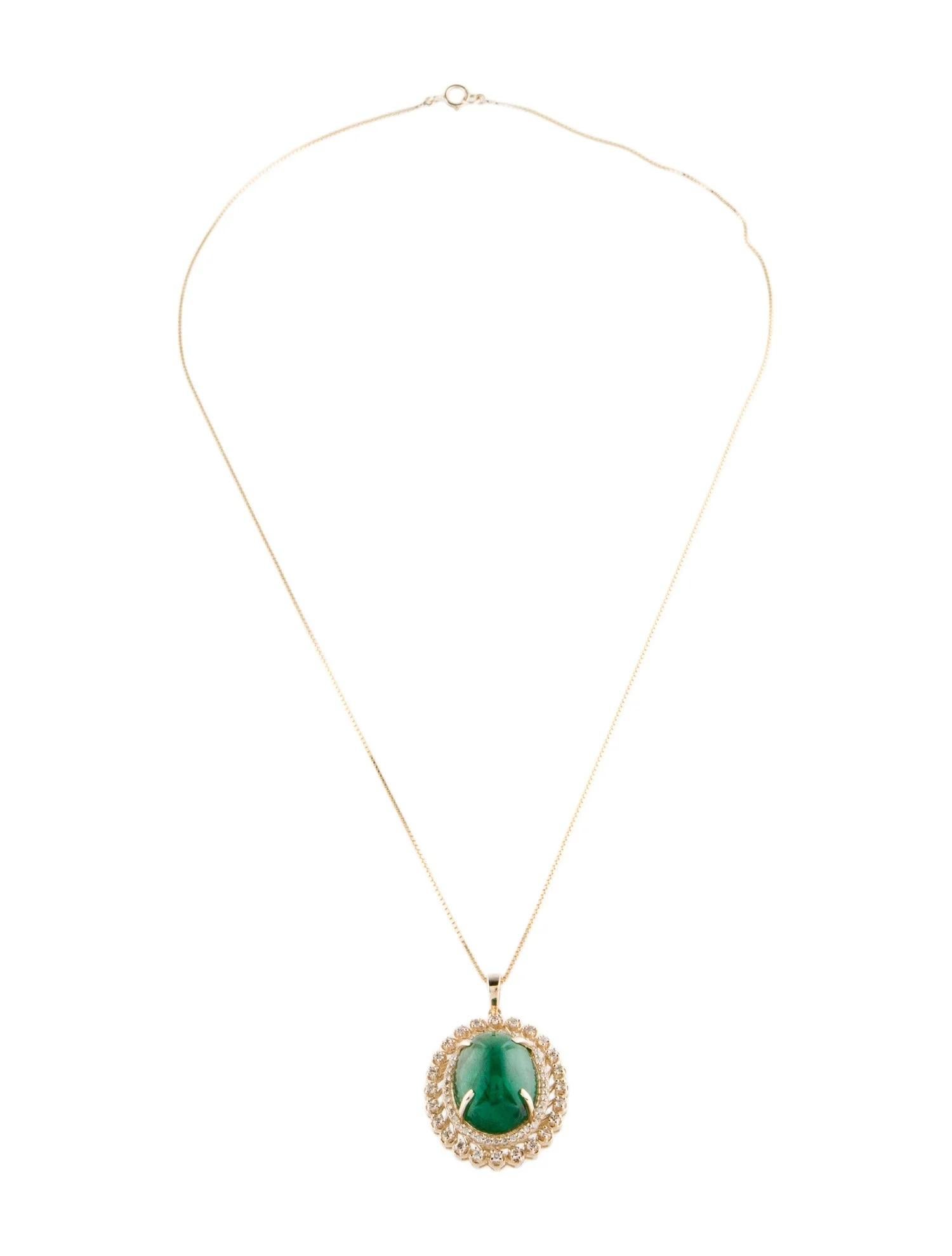 Artista Collana con smeraldo e diamante 14K 10,35ctw in vendita