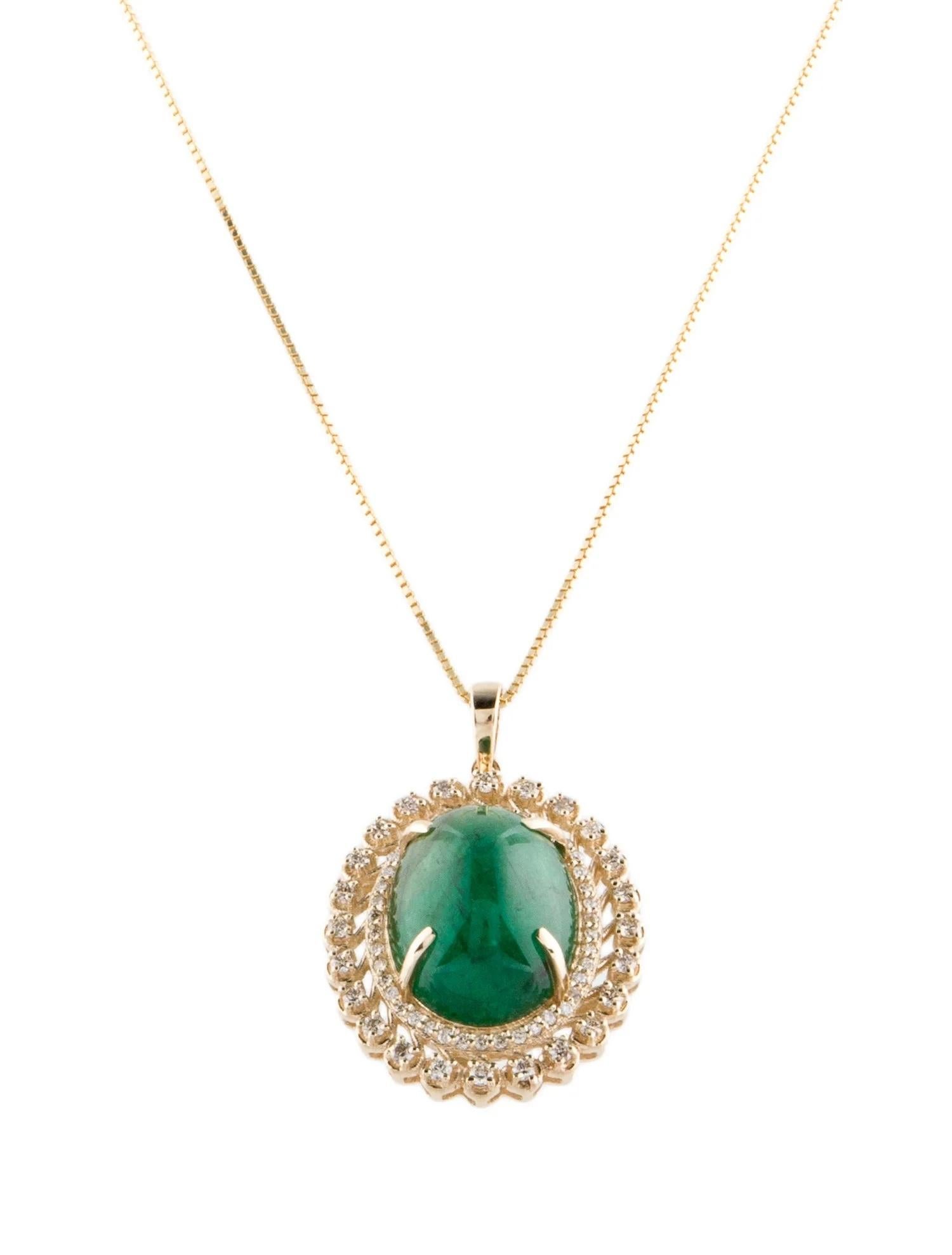 Taglio smeraldo Collana con smeraldo e diamante 14K 10,35ctw in vendita