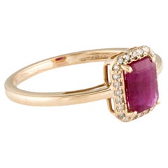 14K 1.03ct Ruby 
Diamond Cocktail Ring Size: 7