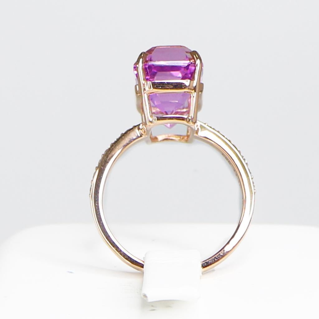 IGI 14k 11.15 Carat Top Kunzite&Diamond Antique Art Deco Engagement Ring In New Condition For Sale In Kaohsiung City, TW