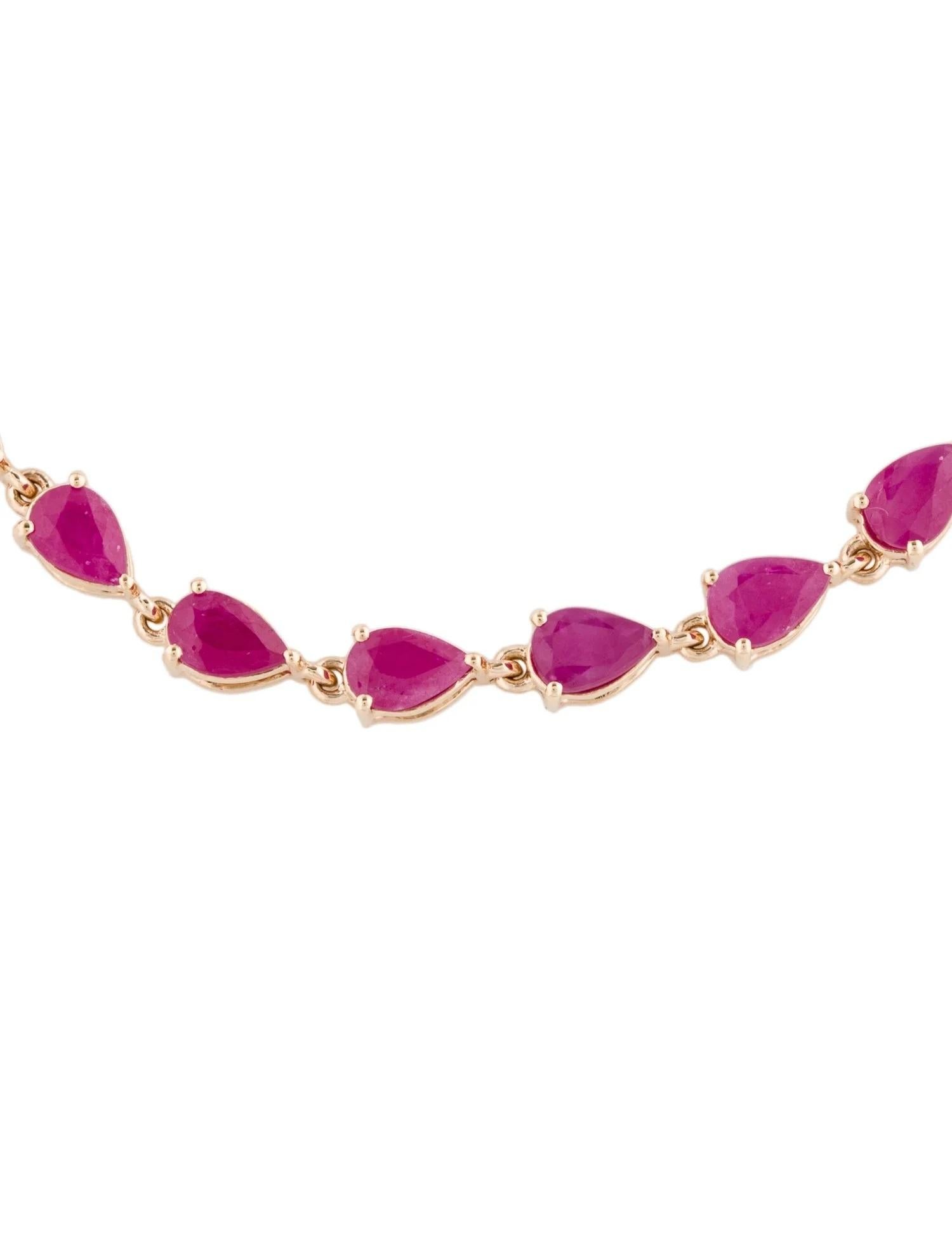 14K 11,35ctw Rubin-Tennisarmband  14 Karat Gelbgold mit 11,35 Karat Birne (Künstler*in) im Angebot