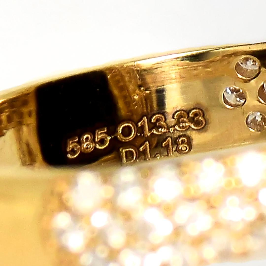 14K 13,33 ct  Anillo de Cóctel de Diamantes de Ópalo Negro de Color Natural Play en venta 2