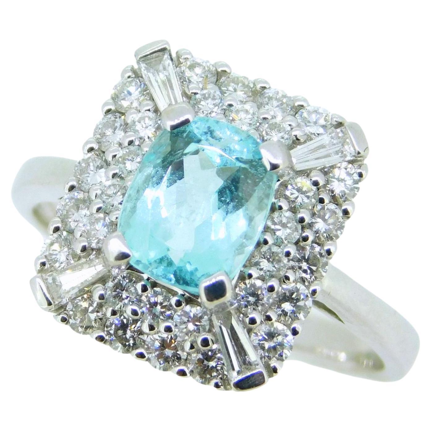 14K 1.5ct Paraiba Tourmaline Ring with AGL Report