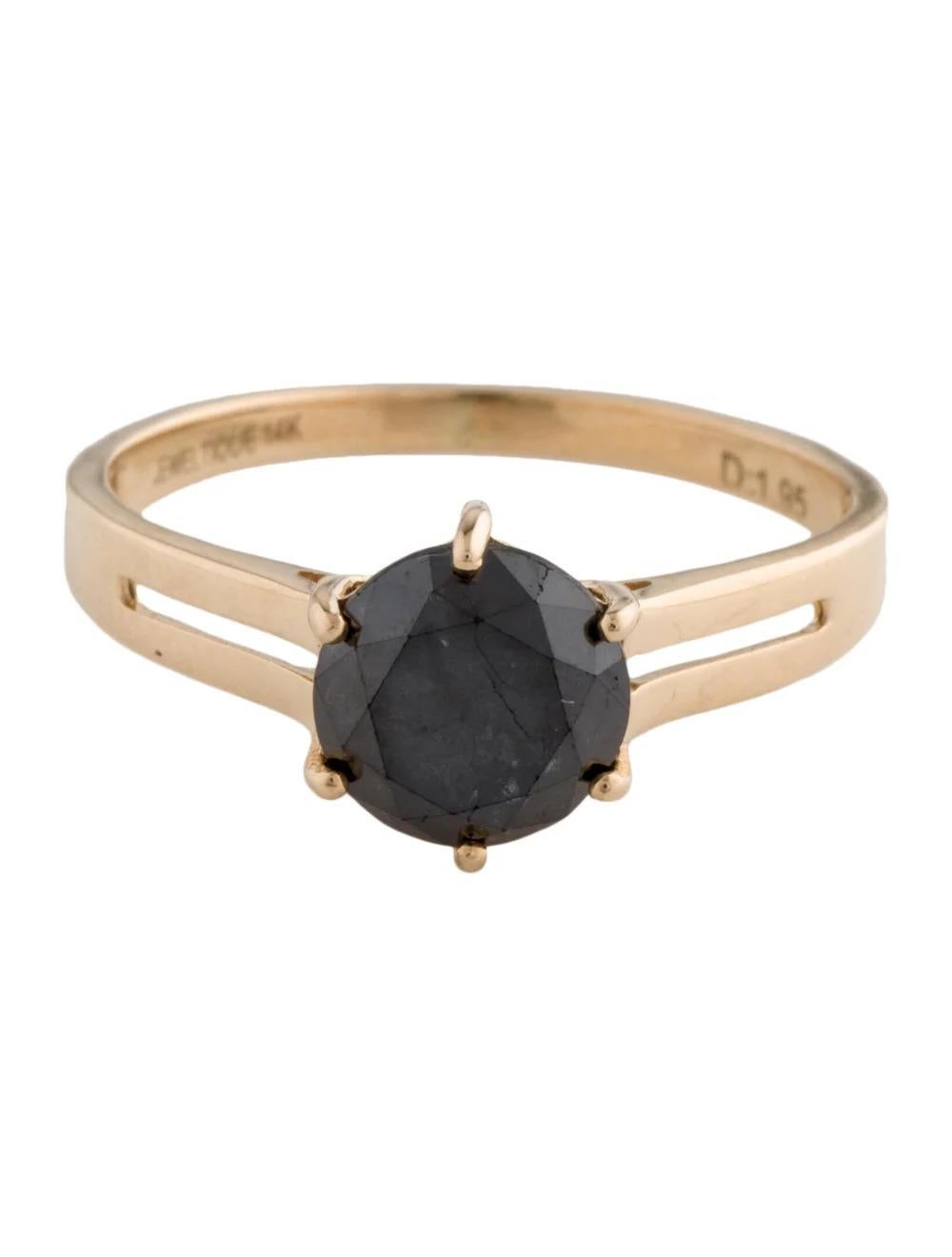 Round Cut 14K 1.75ctw Diamond Engagement Ring - Size 6.75 - Stunning Design, Luxury Piece For Sale