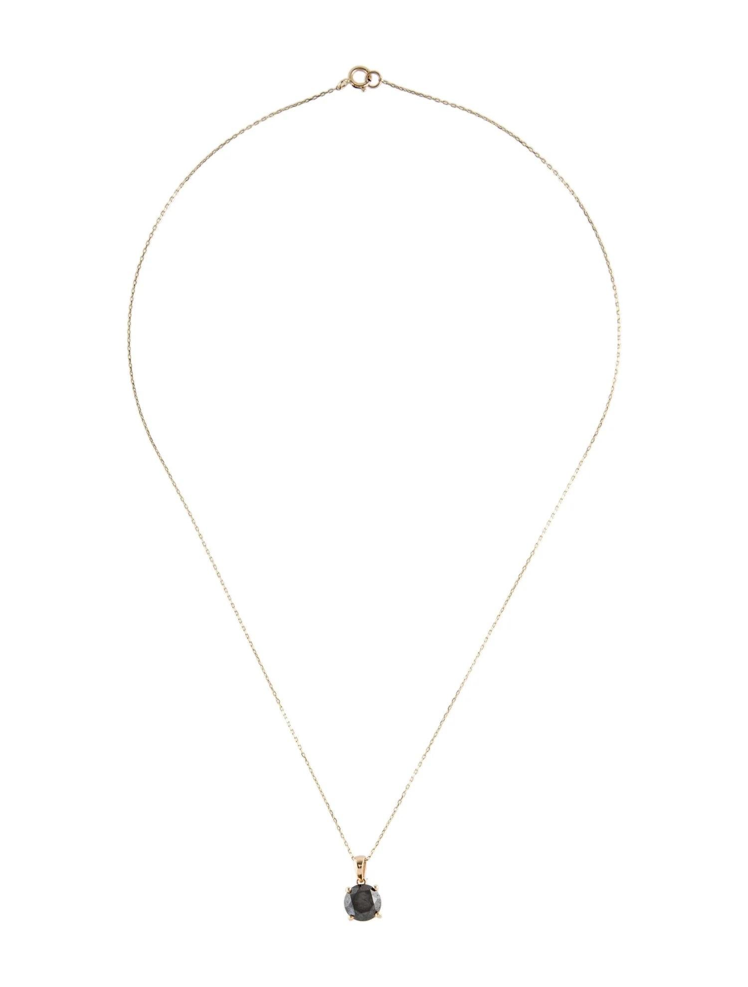 Artist 14K 1.88ct Diamond Pendant Necklace   Round Brilliant For Sale
