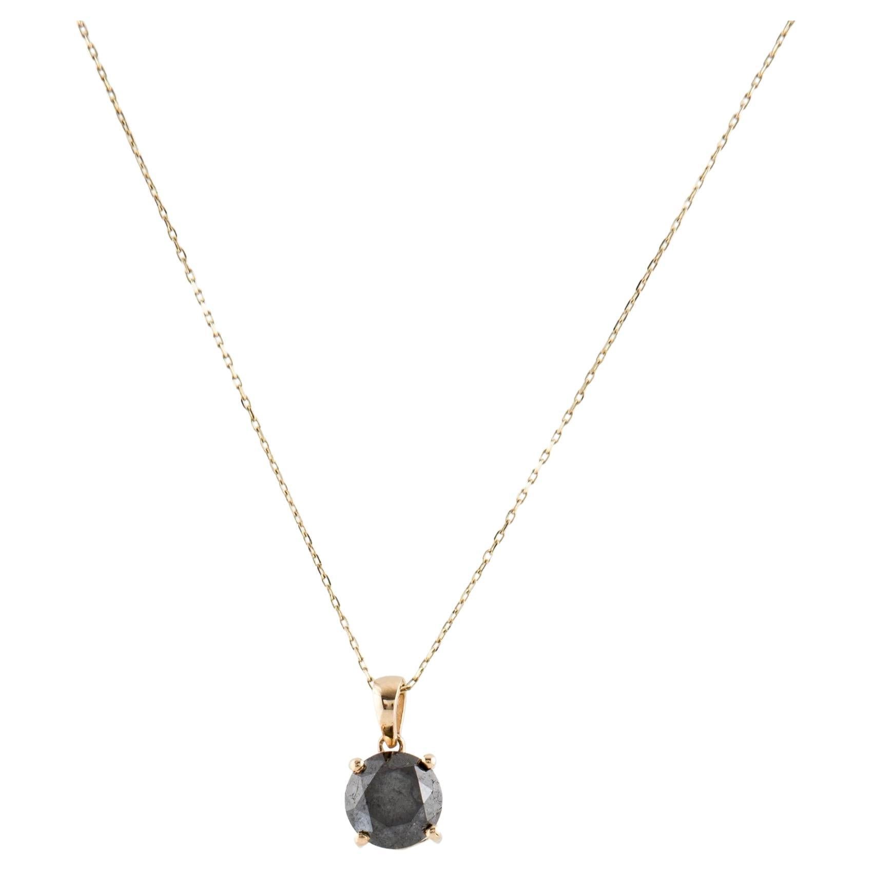 Collar Colgante de Diamantes 14K 1.88ct   Brillante redondo
