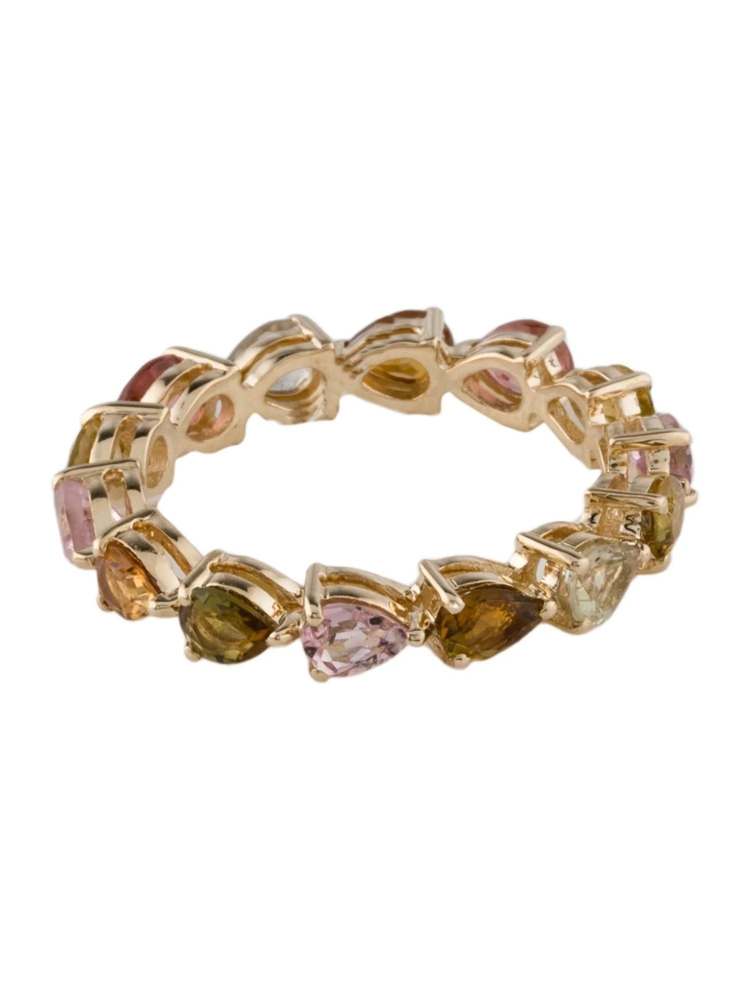 Artist 14K 1.89ctw Tourmaline Eternity Band Size: 6.5