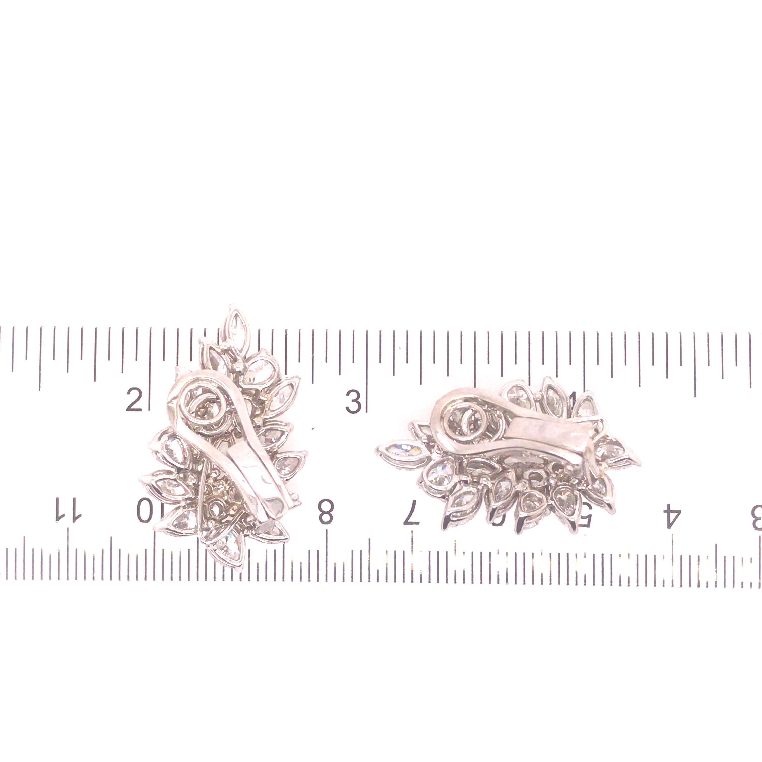 Women's 14k, 18k Multi-Shape Diamond Earrings White Gold