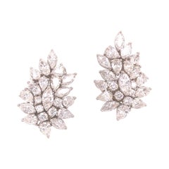14k, 18k Multi-Shape Diamond Earrings White Gold