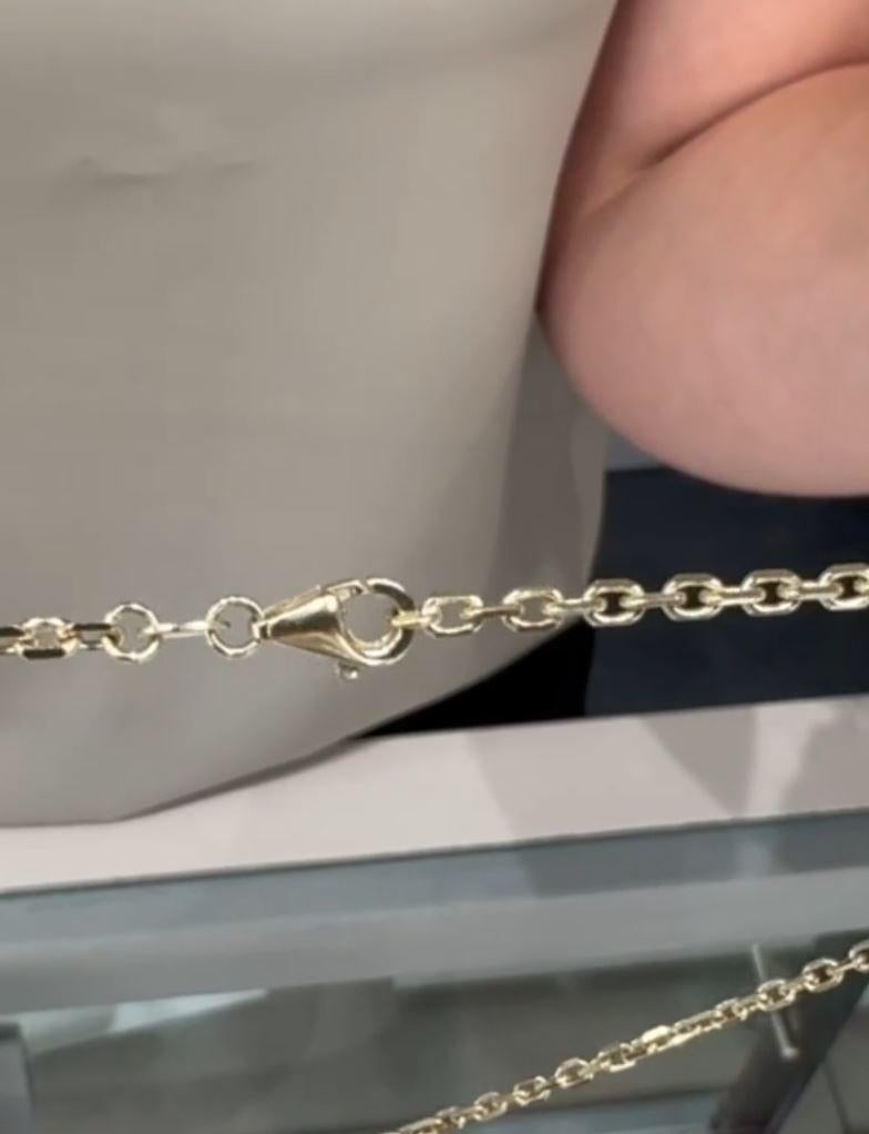 Collier en or jaune 14 carats et 18 carats avec cabochon de rubis et diamants en vente 1