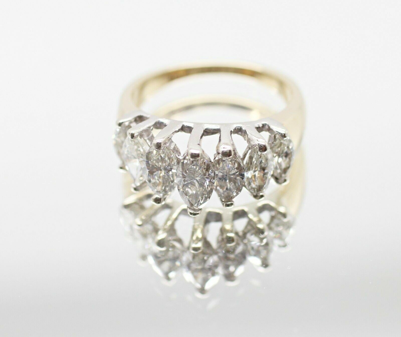 7 stone marquise diamond ring