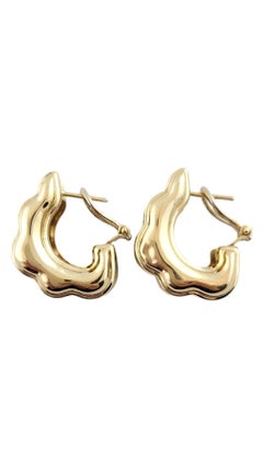 14K 2-Tone Yellow and White Gold Large Hollow Hoops #16134