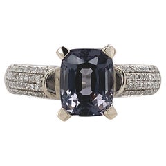 14K 2.36ct Grey Spinel & Diamond Ring