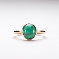 14K 2.7 Carat Oval Emerald Ring